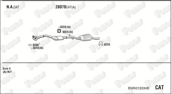 Fonos BWK019334B - Izplūdes gāzu sistēma autodraugiem.lv