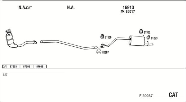 Fonos FI30287 - Izplūdes gāzu sistēma autodraugiem.lv