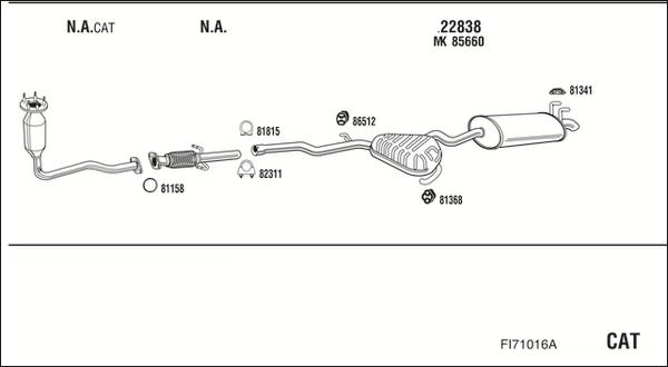 Fonos FI71016A - Izplūdes gāzu sistēma autodraugiem.lv