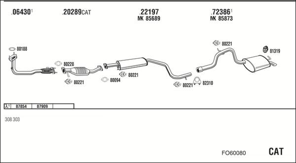 Fonos FO60080 - Izplūdes gāzu sistēma autodraugiem.lv