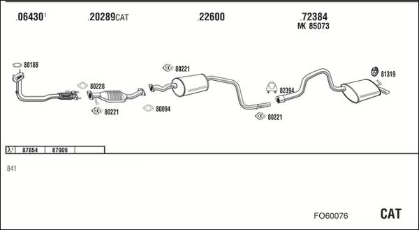 Fonos FO60076 - Izplūdes gāzu sistēma autodraugiem.lv