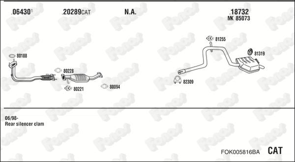 Fonos FOK005816BA - Izplūdes gāzu sistēma autodraugiem.lv