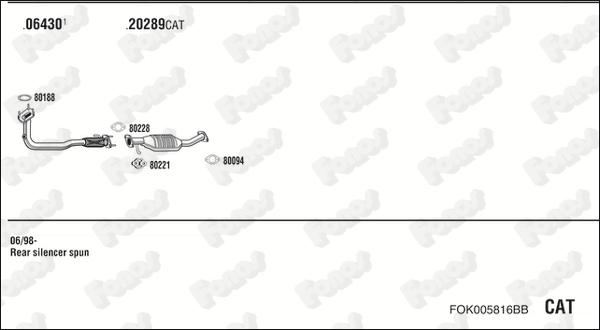 Fonos FOK005816BB - Izplūdes gāzu sistēma autodraugiem.lv