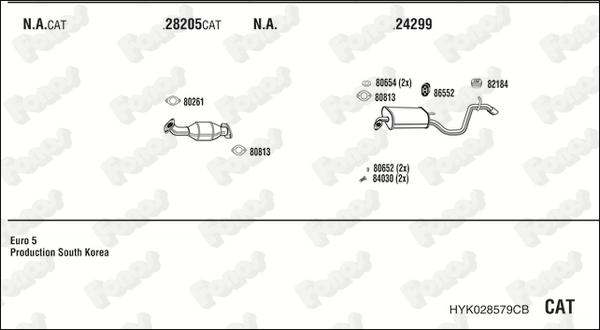 Fonos HYK028579CB - Izplūdes gāzu sistēma autodraugiem.lv
