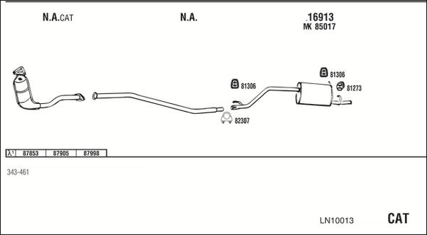 Fonos LN10013 - Izplūdes gāzu sistēma autodraugiem.lv