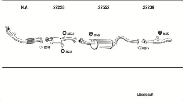 Fonos MI65540B - Izplūdes gāzu sistēma autodraugiem.lv