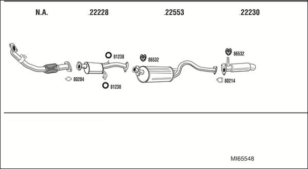 Fonos MI65548 - Izplūdes gāzu sistēma autodraugiem.lv