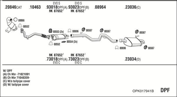 Fonos OPK017941B - Izplūdes gāzu sistēma autodraugiem.lv