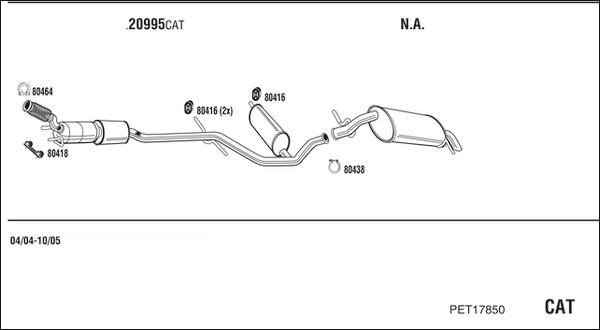 Fonos PET17850 - Izplūdes gāzu sistēma autodraugiem.lv