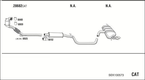 Fonos SEK130573 - Izplūdes gāzu sistēma autodraugiem.lv
