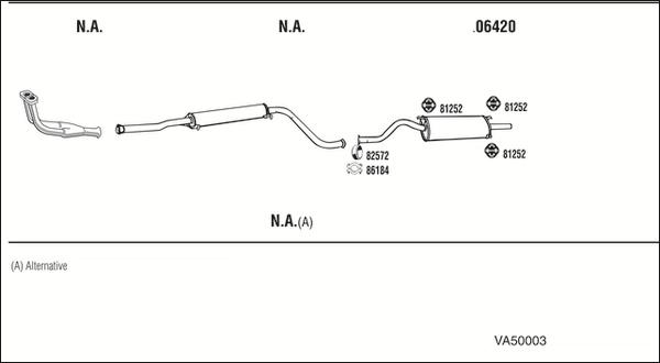Fonos VA50003 - Izplūdes gāzu sistēma autodraugiem.lv