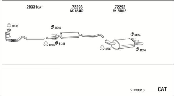Fonos VH30016 - Izplūdes gāzu sistēma autodraugiem.lv