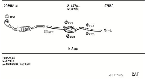 Fonos VOH07255 - Izplūdes gāzu sistēma autodraugiem.lv