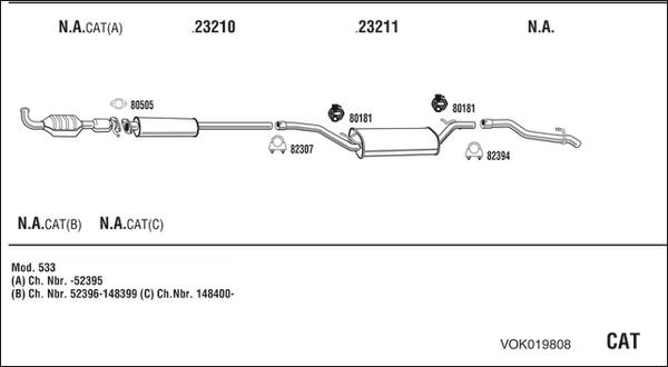 Fonos VOK019808 - Izplūdes gāzu sistēma autodraugiem.lv