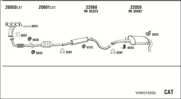 Fonos VWK015550 - Izplūdes gāzu sistēma autodraugiem.lv