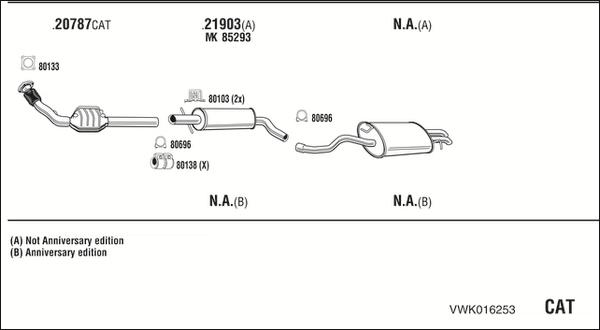 Fonos VWK016253 - Izplūdes gāzu sistēma autodraugiem.lv