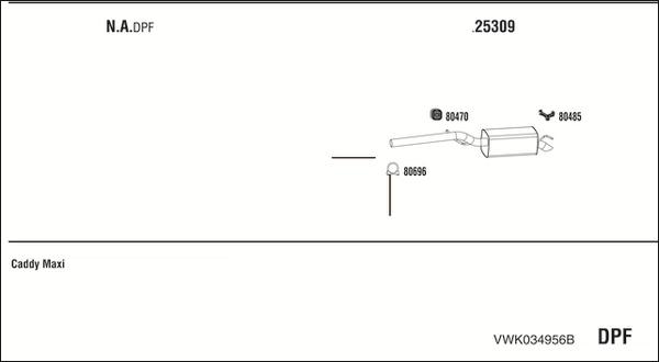 Fonos VWK034956B - Izplūdes gāzu sistēma autodraugiem.lv