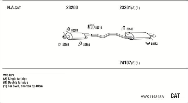 Fonos VWK114848A - Izplūdes gāzu sistēma autodraugiem.lv