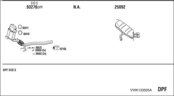 Fonos VWK133505A - Izplūdes gāzu sistēma autodraugiem.lv