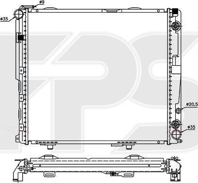 FPS FP 46 A997-X - Radiators, Motora dzesēšanas sistēma autodraugiem.lv