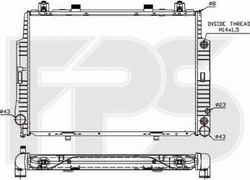 FPS FP 46 A980 - Radiators, Motora dzesēšanas sistēma autodraugiem.lv