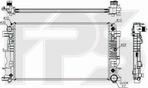 FPS FP 46 A197 - Radiators, Motora dzesēšanas sistēma autodraugiem.lv