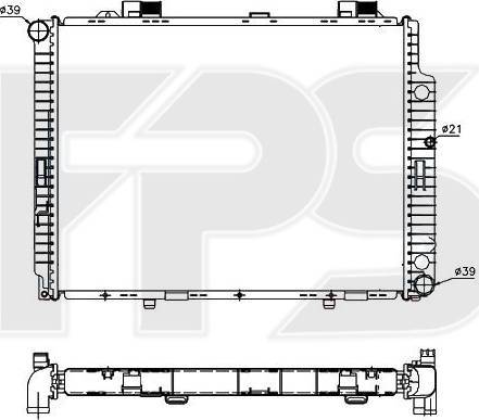 FPS FP 46 A1003-X - Radiators, Motora dzesēšanas sistēma autodraugiem.lv