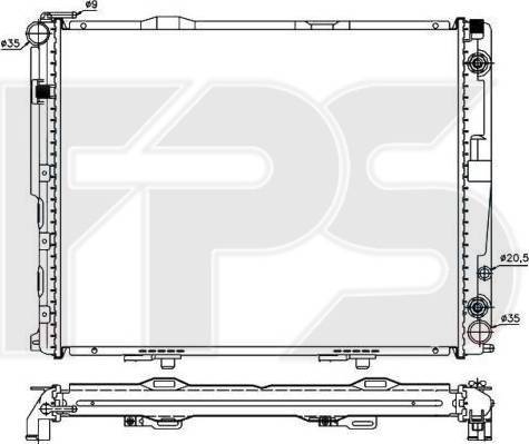 FPS FP 46 A1038-X - Radiators, Motora dzesēšanas sistēma autodraugiem.lv