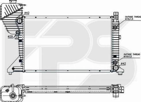 FPS FP 46 A1032 - Radiators, Motora dzesēšanas sistēma autodraugiem.lv