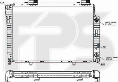 FPS FP 46 A205-X - Radiators, Motora dzesēšanas sistēma autodraugiem.lv