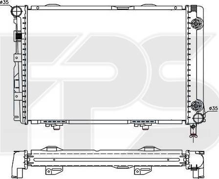 FPS FP 46 A214 - Radiators, Motora dzesēšanas sistēma autodraugiem.lv