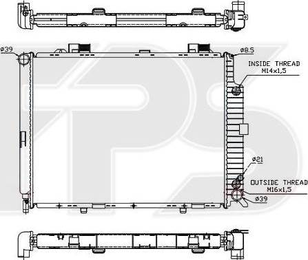 FPS FP 46 A232 - Radiators, Motora dzesēšanas sistēma autodraugiem.lv