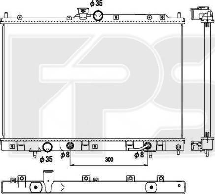 FPS FP 48 A1369-X - Radiators, Motora dzesēšanas sistēma autodraugiem.lv