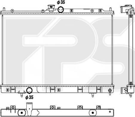 FPS FP 48 A1368-X - Radiators, Motora dzesēšanas sistēma autodraugiem.lv