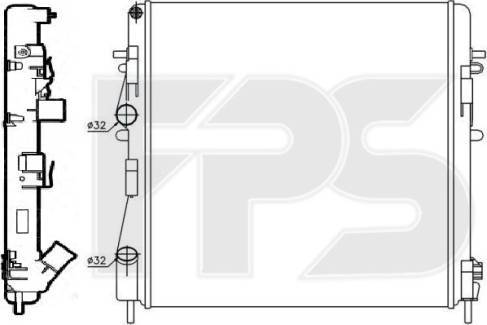 FPS FP 56 A1152 - Radiators, Motora dzesēšanas sistēma autodraugiem.lv