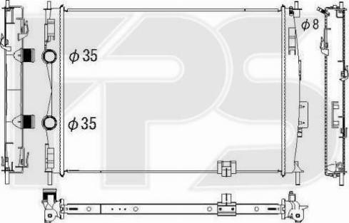 FPS FP 50 A1349-X - Radiators, Motora dzesēšanas sistēma autodraugiem.lv