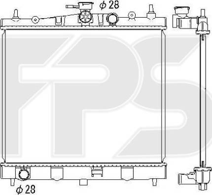 FPS FP 50 A1334-X - Radiators, Motora dzesēšanas sistēma autodraugiem.lv