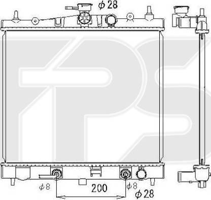 FPS FP 50 A1335-X - Radiators, Motora dzesēšanas sistēma autodraugiem.lv