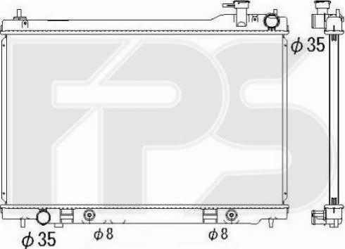 FPS FP 50 A1338-X - Radiators, Motora dzesēšanas sistēma autodraugiem.lv