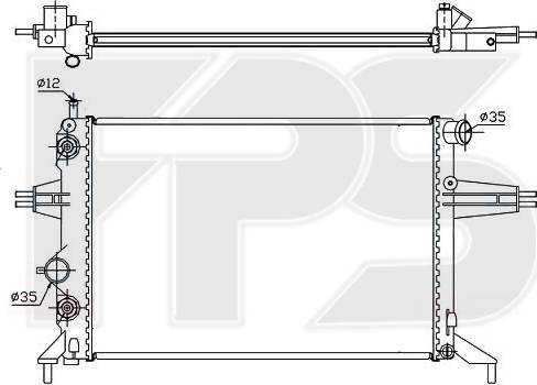 FPS FP 52 A1089-X - Radiators, Motora dzesēšanas sistēma autodraugiem.lv