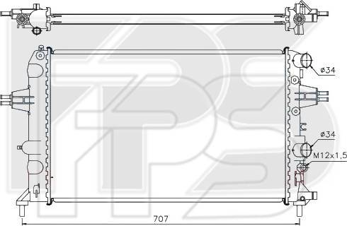 FPS FP 52 A1085-X - Radiators, Motora dzesēšanas sistēma autodraugiem.lv