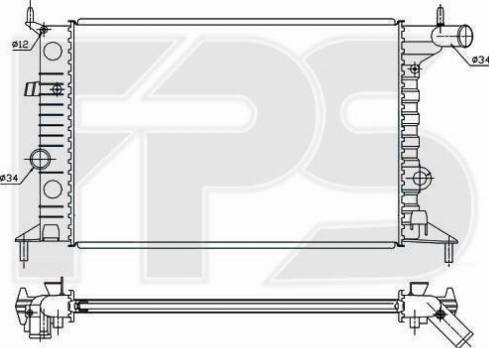 FPS FP 52 A280 - Radiators, Motora dzesēšanas sistēma autodraugiem.lv