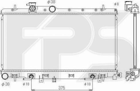 FPS FP 67 A1405-X - Radiators, Motora dzesēšanas sistēma autodraugiem.lv