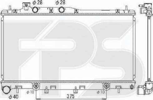 FPS FP 67 A1407-X - Radiators, Motora dzesēšanas sistēma autodraugiem.lv