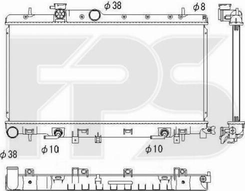 FPS FP 67 A1410-X - Radiators, Motora dzesēšanas sistēma autodraugiem.lv