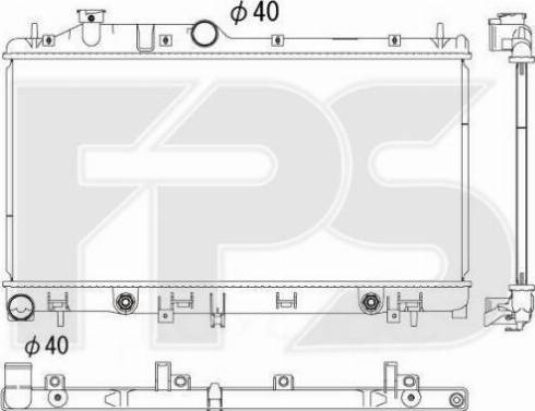 FPS FP 67 A1413-X - Radiators, Motora dzesēšanas sistēma autodraugiem.lv