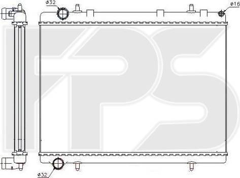 FPS FP 20 A1442 - Radiators, Motora dzesēšanas sistēma autodraugiem.lv