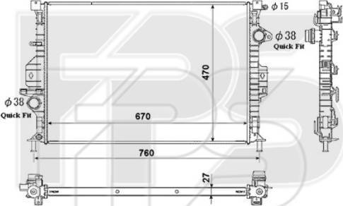 FPS FP 28 A193 - Radiators, Motora dzesēšanas sistēma autodraugiem.lv