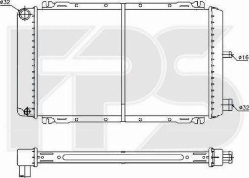FPS FP 28 A150 - Radiators, Motora dzesēšanas sistēma autodraugiem.lv