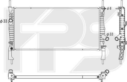 FPS FP 28 A841 - Radiators, Motora dzesēšanas sistēma autodraugiem.lv